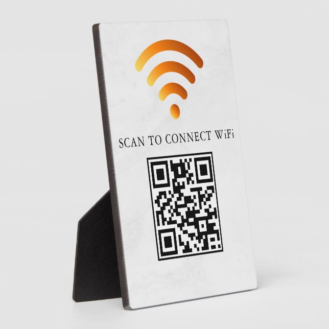 Modern Business Wifi Network and Password Black  Plaque (Side)