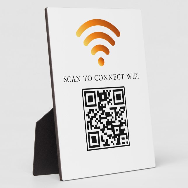 Modern Business Wifi Network and Password Black  Plaque (Side)