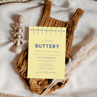 Modern Butter Baby Shower Invitation
