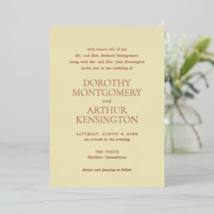 Modern Butter Yellow Elegant Wedding