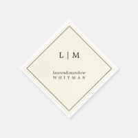 Modern Butter Yellow Monogram Elegant Wedding
