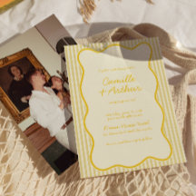 Modern Butter Yellow Wedding Invitation