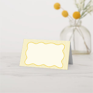 Modern Butter Yellow Wedding Place Card