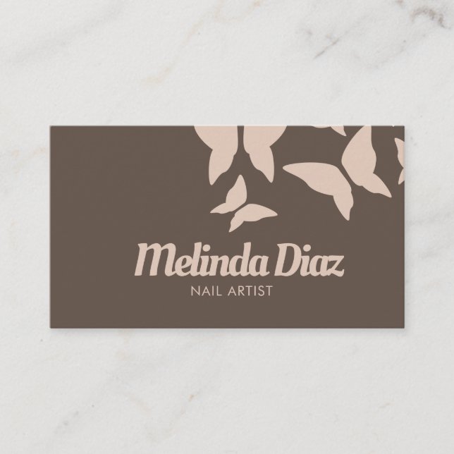  Modern Butterflies Beauty Eyelashes Salon  Business Card (Front)