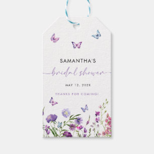 Modern Butterflies Bridal Shower Thank You Gift Tags