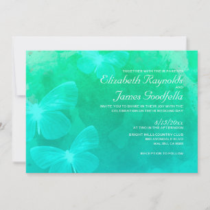 Modern Butterflies Wedding Invitations