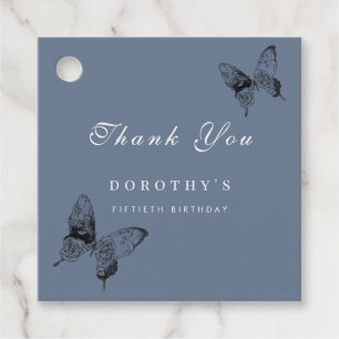 Modern Butterfly ANY Milestone Adult Birthday Favour Tags
