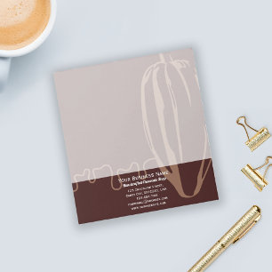 Modern Cacao Pod Chocolatier Chocolate Shop Notepad