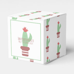 Modern Cactus Plant Birthday Party Thank You  Favour Box