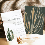 Modern Cactus Wedding Invitation<br><div class="desc">This invitation features lush watercolor cactus and an elegant script font. This is the perfect invite for your bohemian,  summer,  or garden wedding.</div>