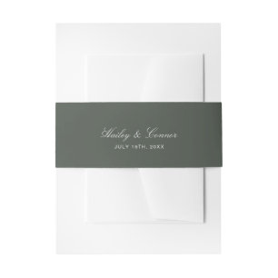 Modern Cactus Wedding Invitation Belly Band