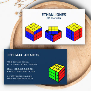 Modern CAD Designer Animator 3D Modeler Business Card