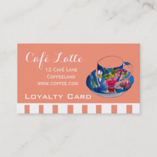 Modern cafe Loyalty Card for coffee