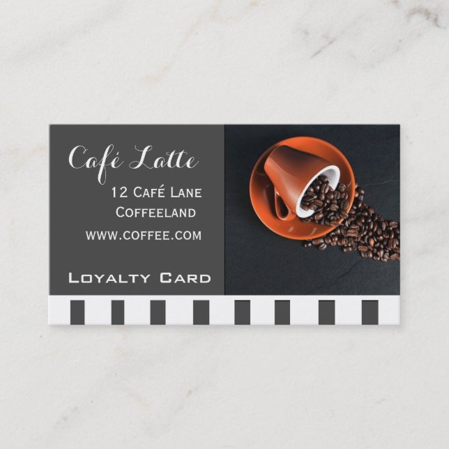 Modern cafe Loyalty Card for coffee (Front)