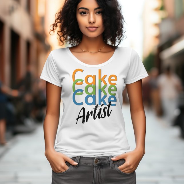 Modern Cake Artist for Baker baking bakery T-Shirt (Creator Uploaded)