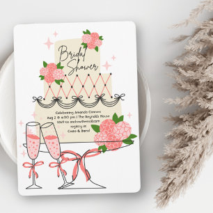 Modern Cake Bridal Shower Invitation