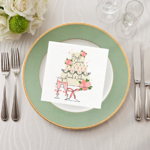 Modern Cake Bridal Shower Napkin