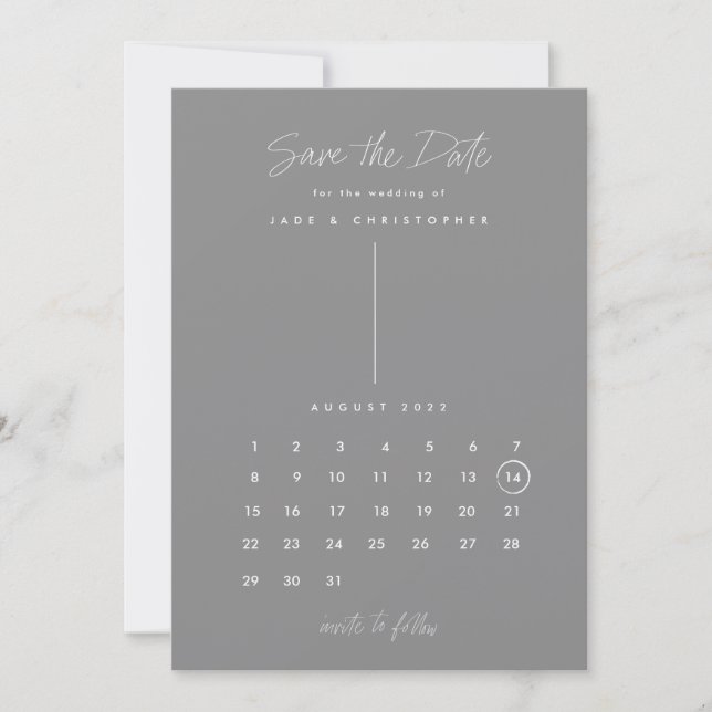 Modern calendar save the date (Front)