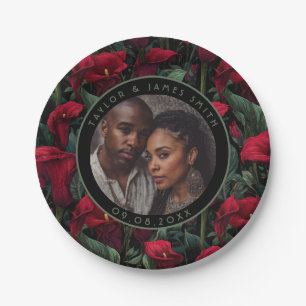 Modern Calle Lilies Plates For Bachelor Party