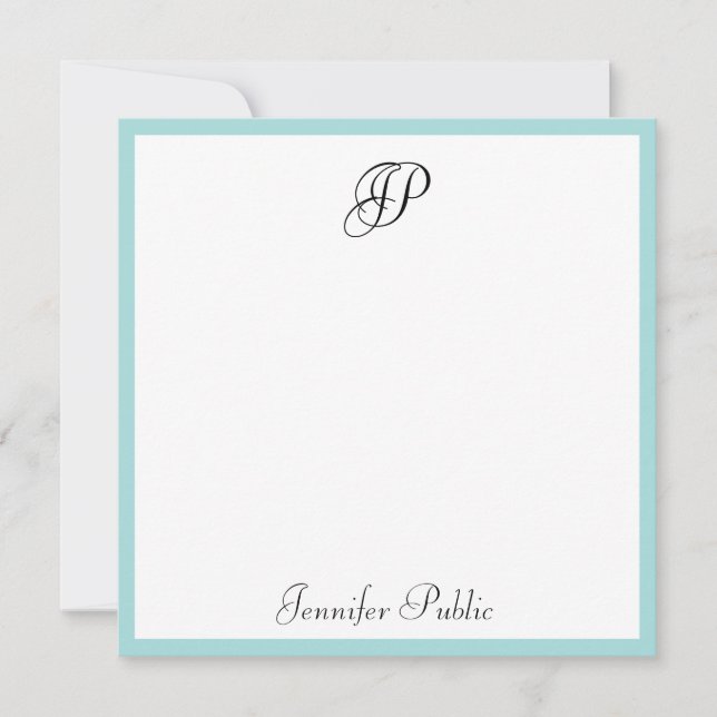 Modern Calligraphed Monogram Minimalist Template (Front)