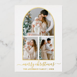 Modern Calligraphy 3 Photo Arch Christmas Gold