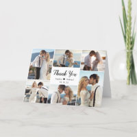 Modern Calligraphy 6 Photo Collage Heart Wedding