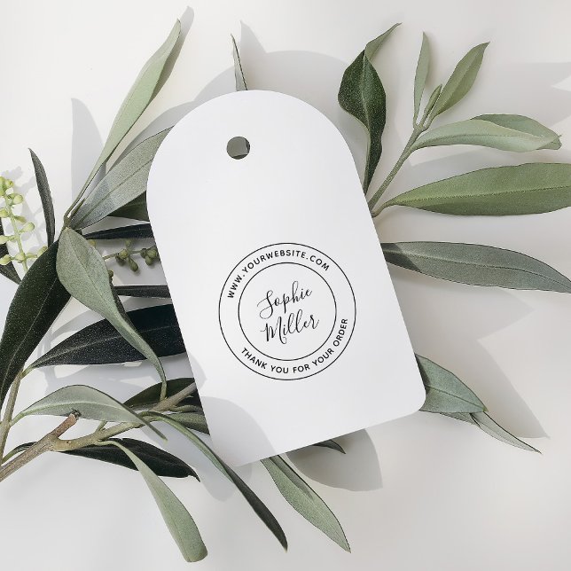 Modern Calligraphy Add Your Company Brand Name Self-inking Stamp (Creator Uploaded)