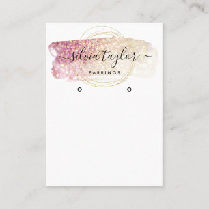 Modern Calligraphy art Earring display card
