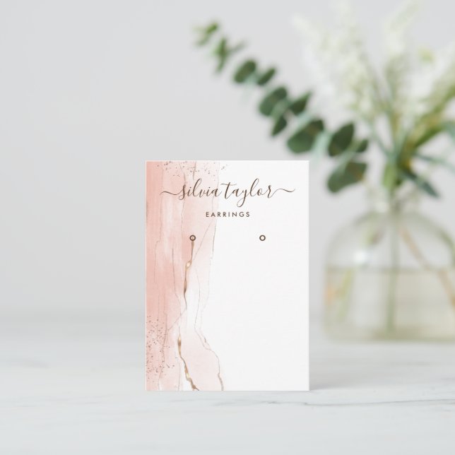 Modern Calligraphy art Earring display card (Standing Front)