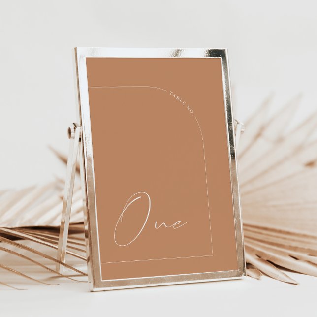 Modern Calligraphy Autumn Wedding Table Number (Creator Uploaded)