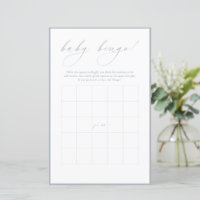 Modern Calligraphy | Baby Bingo Dusty Blue