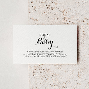 Modern Calligraphy Baby Shower Book Request   Enclosure Card