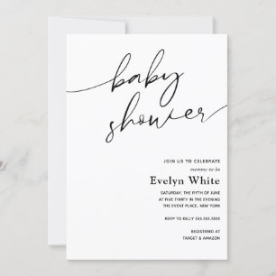 Modern Calligraphy Baby Shower invitation