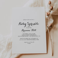 Modern Calligraphy Baby Sprinkle