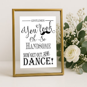 Modern Calligraphy Bathroom wedding sign print