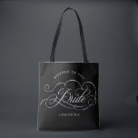 Modern calligraphy black Mother of the Bride Tote Bag<br><div class="desc">A timeless and elegant mother of the bride gift tote bag featuring refined calligraphy script on a classic background,  perfect for a formal and sophisticated wedding celebration. For customisation or additional products featuring this design,  please feel free to contact me.</div>