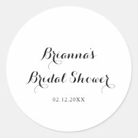 Modern Calligraphy Bridal Shower Favour