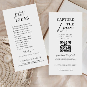 Modern Calligraphy Capture The Love QR Code  Enclosure Card