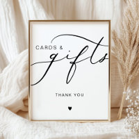 Modern Calligraphy Cards & Gifts Wedding Sign