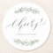 Modern calligraphy cheers rustic greenery wedding