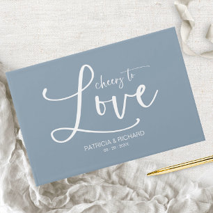 Modern Calligraphy Cheers To Love Wedding Guest Book