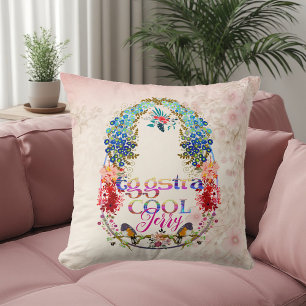 Modern Calligraphy Egg-stra Cool Easter Extra Cute Cushion