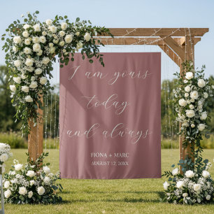 Modern calligraphy elegant wedding backdrop tapestry
