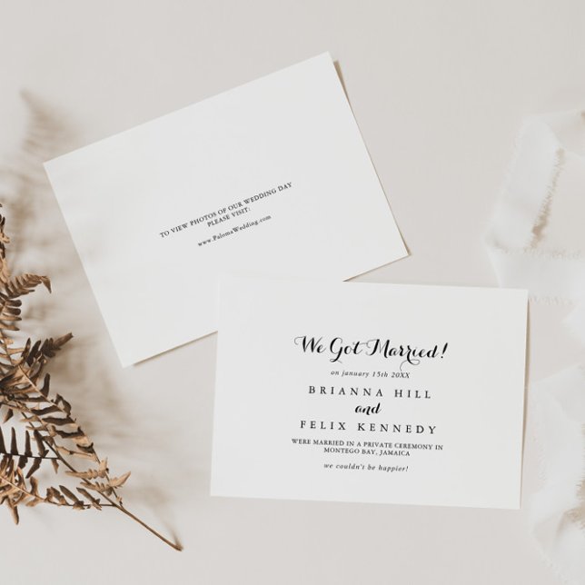 Modern Calligraphy Elopement Announcement (Creator Uploaded)