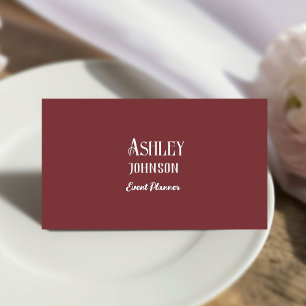 Modern Calligraphy Event Planner Designer Business Card