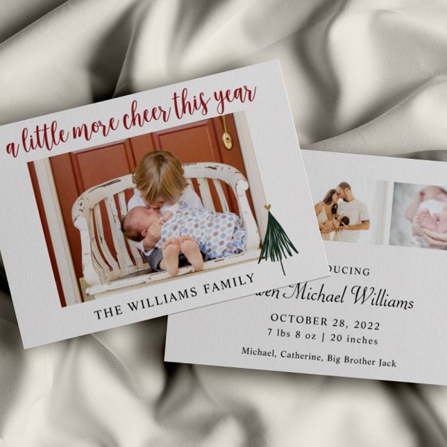 Modern Calligraphy Family Photo Christmas Card (Creator Uploaded)