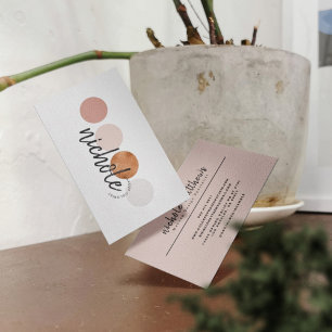 Modern Calligraphy Feminine Makeup Artist Business Card