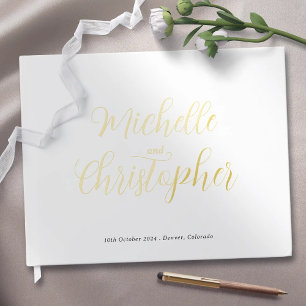 Modern Calligraphy for Bride and Groom's Wedding Guest Book