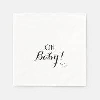 Modern Calligraphy Formal Oh Baby Shower 