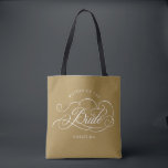 Modern calligraphy gold Mother of the Bride Tote Bag<br><div class="desc">A timeless and elegant mother of the bride gift tote bag featuring refined calligraphy script on a classic background,  perfect for a formal and sophisticated wedding celebration. For customisation or additional products featuring this design,  please feel free to contact me.</div>
